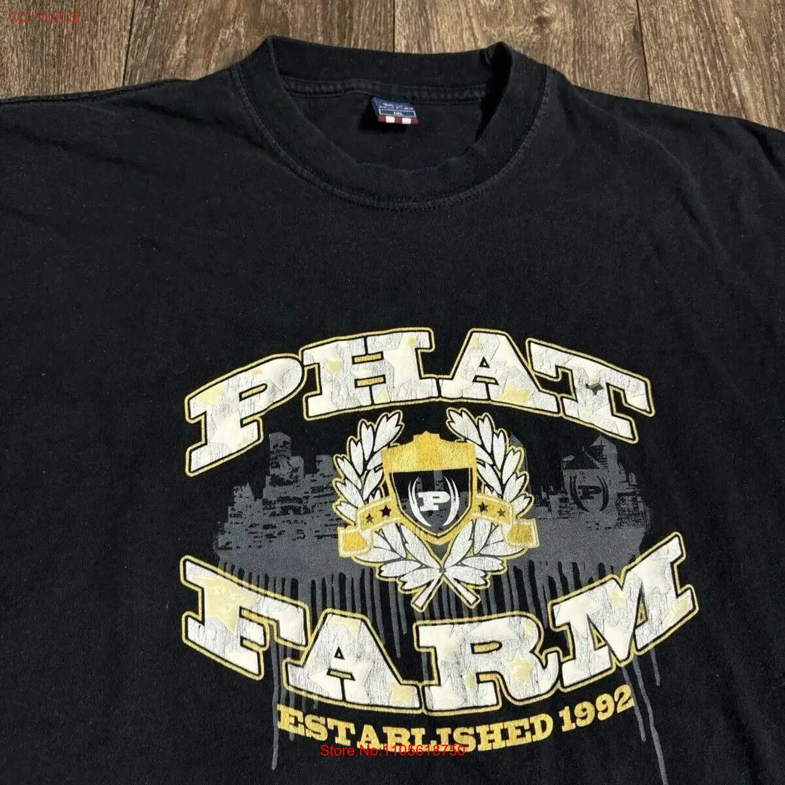 Urban Farming Is - Kaos Hitam Vintage Y2K Phat Farm